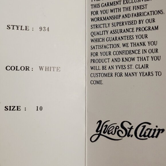 Yves St Clair ~ Sz 10 ~ Vintage Short Sleeve ~ Button Up Blouse ~ NWT - Picture 11 of 12